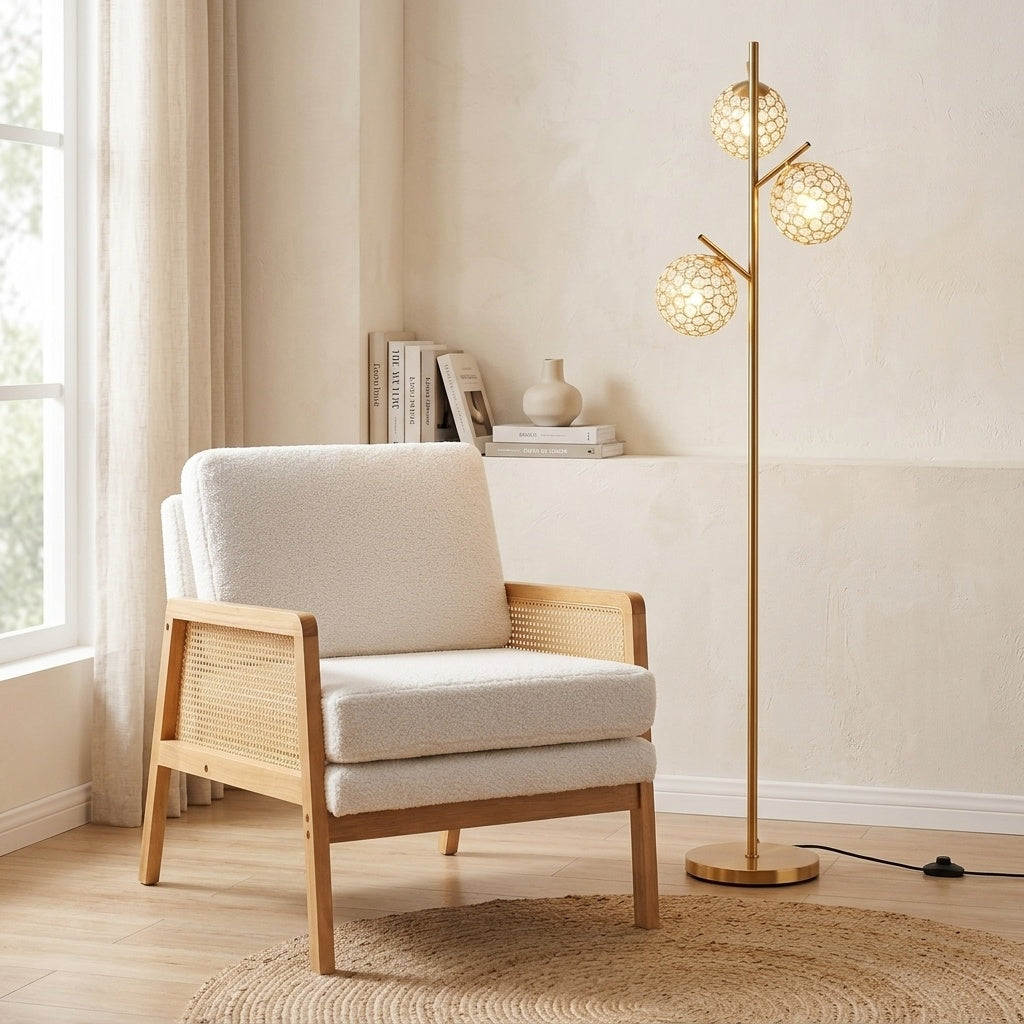 3-Globe Floor Lamp and Mid Century Modern Accent Chair Table & Floor Lamps at Gallery Canada