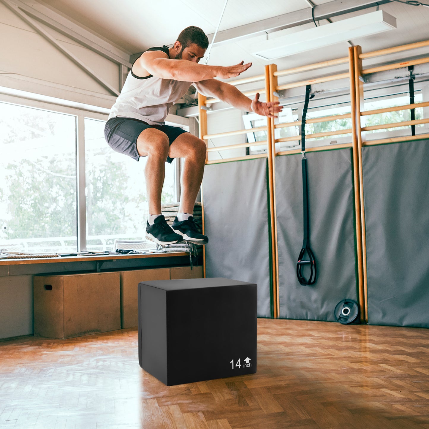 3 In 1 Foam Plyometric Box, 16 Inches, 3 Heights, Easy To Clean PU Cover Sport Equipments at Gallery Canada