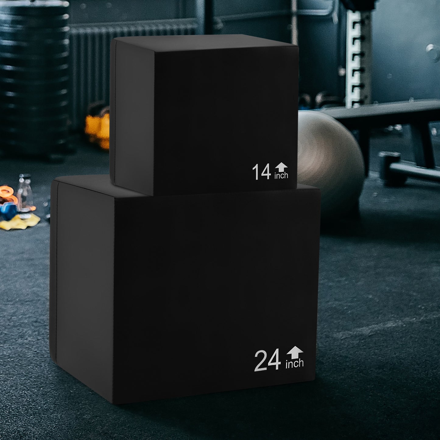3 In 1 Foam Plyometric Box, 16 Inches, 3 Heights, Easy To Clean PU Cover Sport Equipments at Gallery Canada
