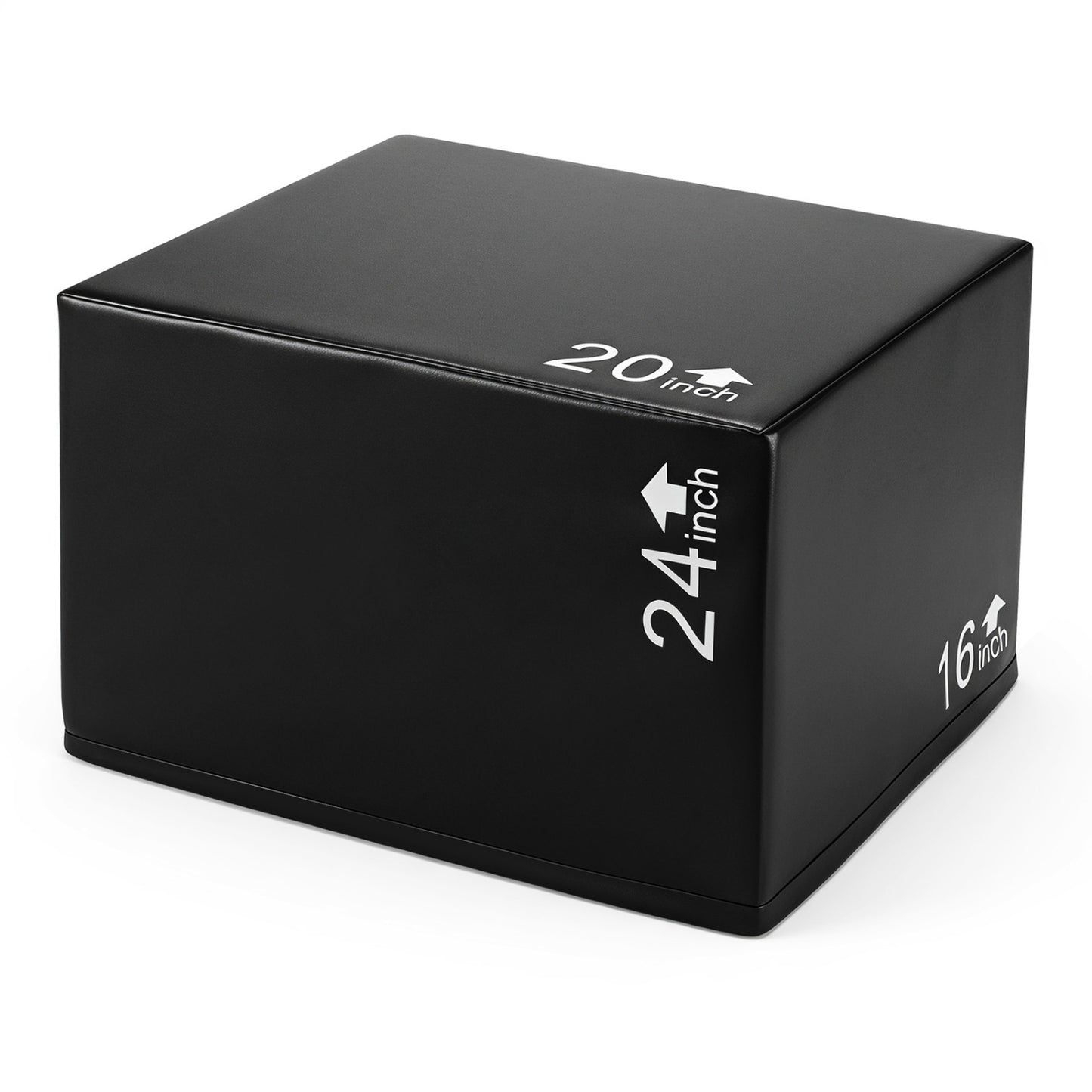 3 In 1 Foam Plyometric Box, 24 Inches, PU Cover