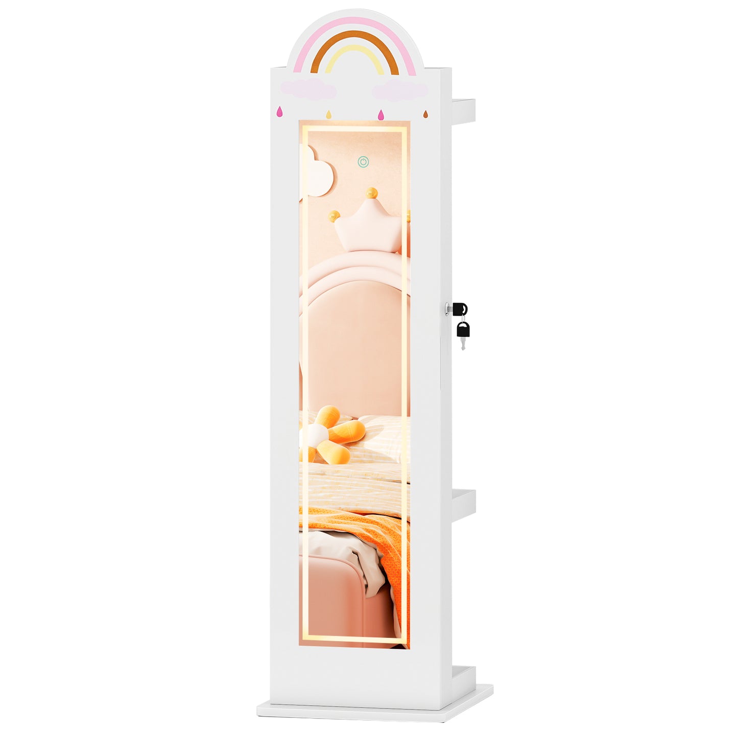 3 In 1 Kids Jewelry Cabinet, Freestanding Armoire, White Kids Vanities at Gallery Canada