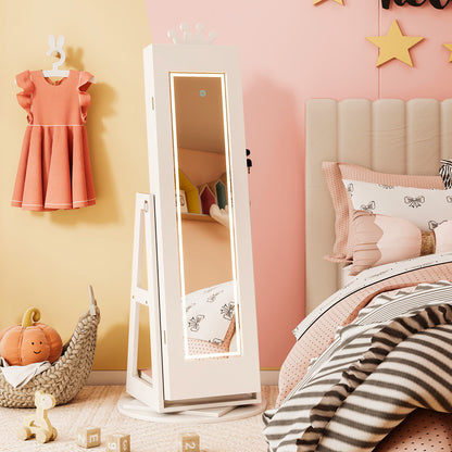 Kids Jewelry Cabinet, 3 In 1, With Lighted Mirror, White Kids Vanities at Gallery Canada