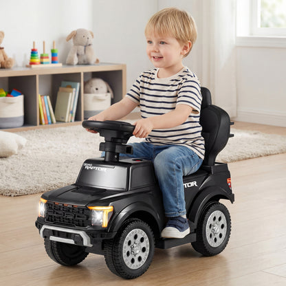 3-In-1 Licensed Ford Push Car For Toddlers, Black Push & Pedal Ride On Toys at Gallery Canada