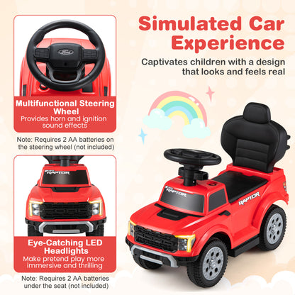 3-In-1 Licensed Ford Push Car, Red Push & Pedal Ride On Toys at Gallery Canada