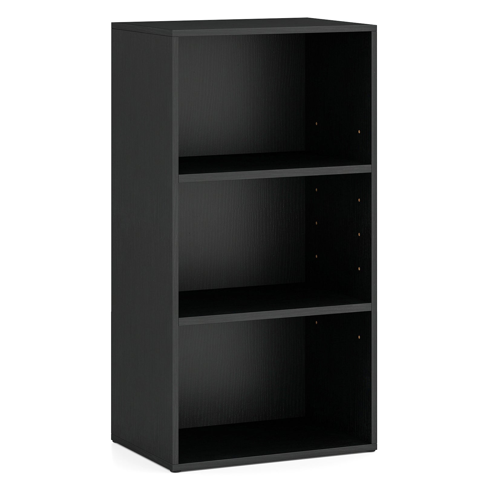 3 Open Shelf Bookcase Modern Storage Display Cabinet, Black Bookcases at Gallery Canada