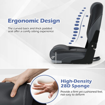 3-Pack Folding Boat Seats with 28D Soft Sponge Padding, Black Surfing at Gallery Canada