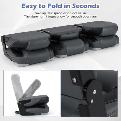 3-Pack Folding Boat Seats with 28D Soft Sponge Padding, Black Surfing at Gallery Canada