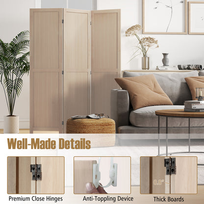 3 Panel Folding Room Divider for Home Office Bedroom Restaurant, Beige Room Dividers at Gallery Canada