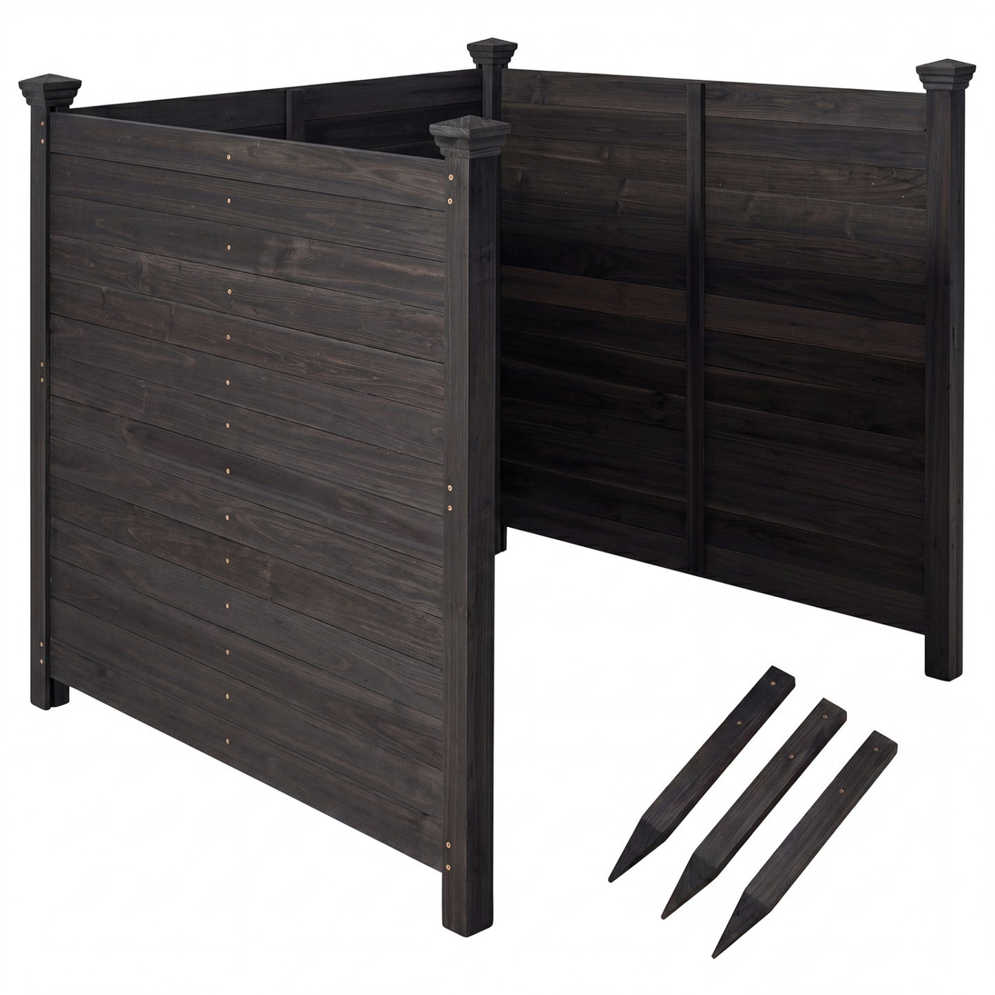 3-Panel Outdoor Privacy AC Fence