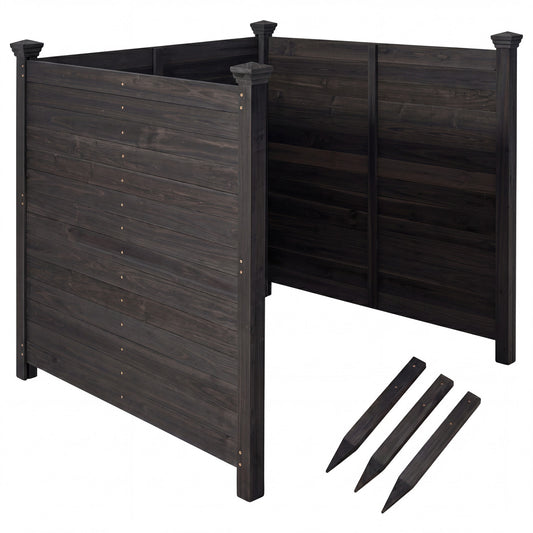 3-Panel Outdoor Privacy AC Fence Decorative Fencing & Flooring Black at Gallery Canada