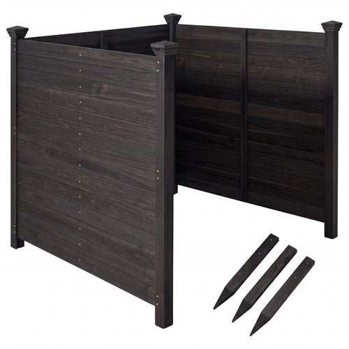 3-Panel Outdoor Privacy AC Fence