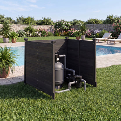 3-Panel Outdoor Privacy AC Fence