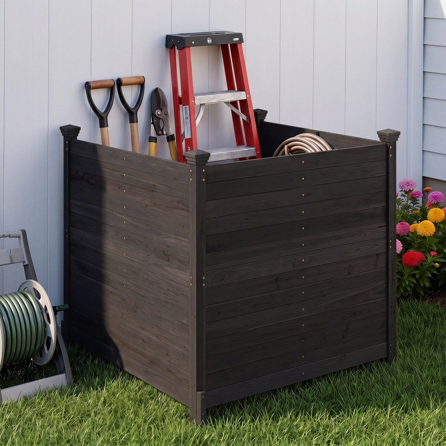 3-Panel Outdoor Privacy AC Fence