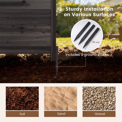 3-Panel Outdoor Privacy AC Fence