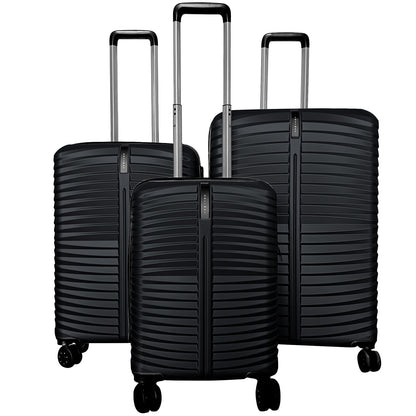 3-Piece 20/24/28 Inch Lightweight Hardside Luggage Set with 8-Spinner Wheels, Black Kids Luggage at Gallery Canada