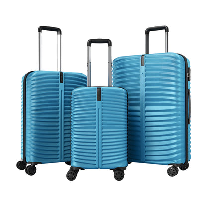 3-Piece 20/24/28 Inch Lightweight Hardside Luggage Set with 8-Spinner Wheels, Blue Kids Luggage at Gallery Canada