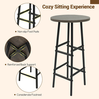 3 Piece Bar Table And Chairs Set, 6-Bottle Wine Rack, Oak Dining Room Sets at Gallery Canada