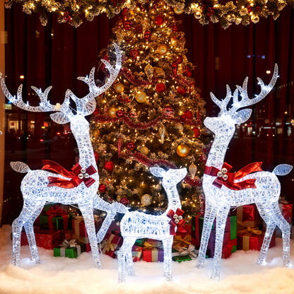 3-Piece Christmas Reindeer Set, 215 LED Lights, Ground Stakes Christmas Decor & Accessories at Gallery Canada