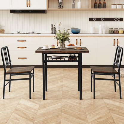 3-Piece Dining Table Set, Rectangular Kitchen Table, 2 Chairs, Brown Dining Room Sets at Gallery Canada