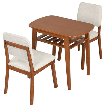 3-Piece Dining Table Set for 2 with Upholstered Chairs, Cherry Dining Room Sets at Gallery Canada