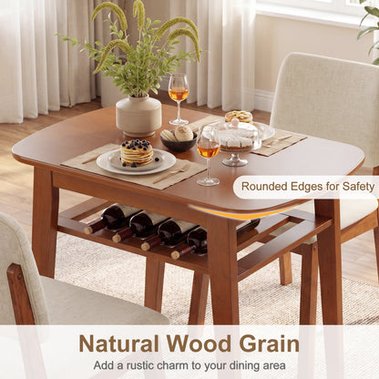 3-Piece Dining Table Set for 2 with Upholstered Chairs, Cherry Dining Room Sets at Gallery Canada