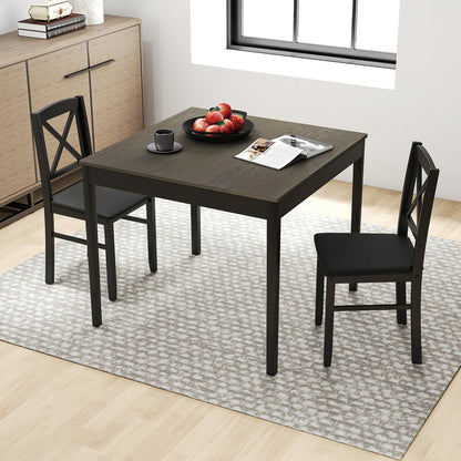 Wooden Square Dining Table Set For 2, Gray Dining Room Sets at Gallery Canada