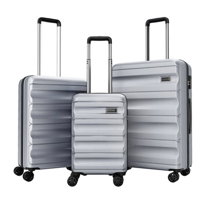 3-Piece Hardside Luggage Set 20/24/28 Inch Lightweight Hardside Suitcases, Gray Camping Gray at Gallery Canada