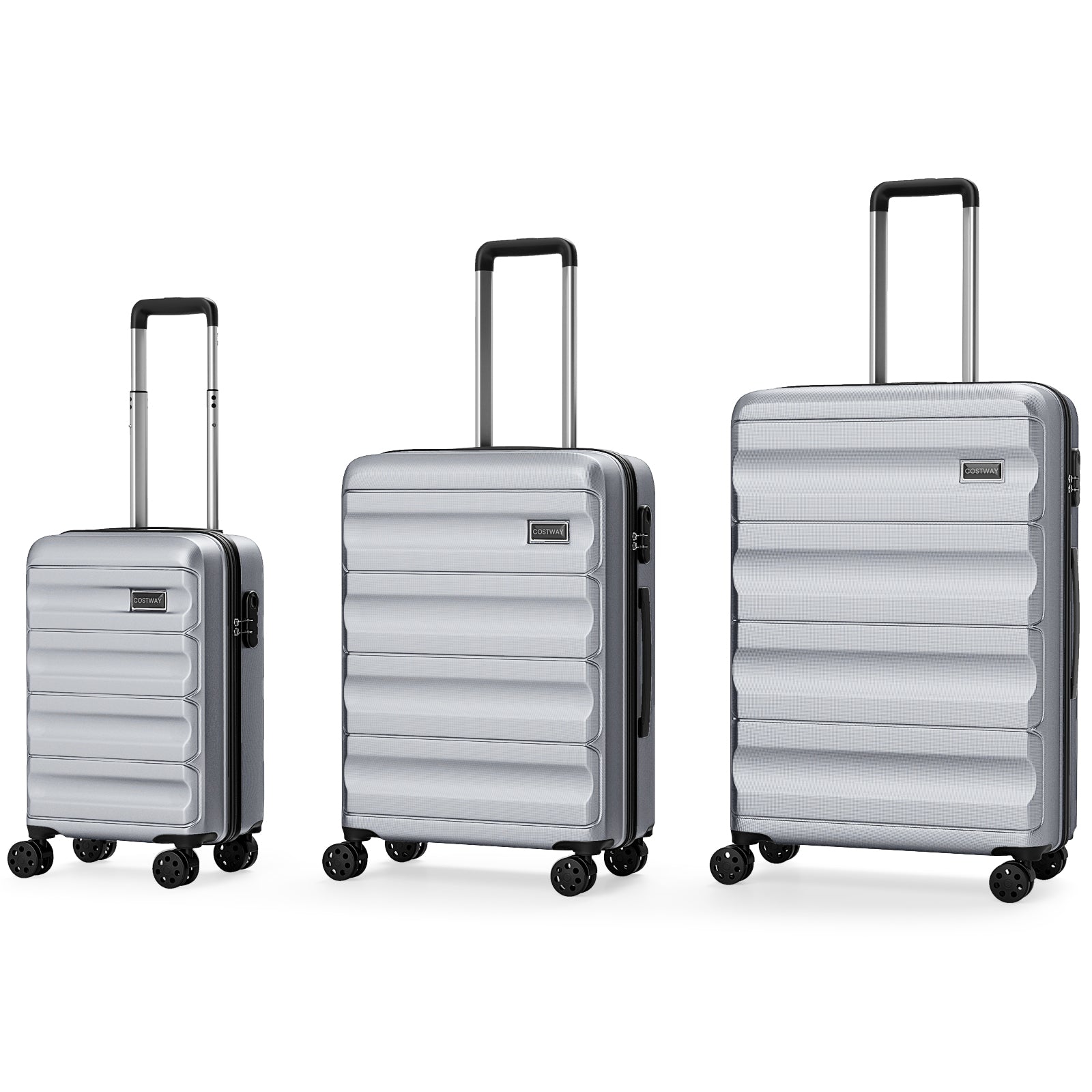 3-Piece Hardside Luggage Set 20/24/28 Inch Lightweight Hardside Suitcases, Gray Camping at Gallery Canada