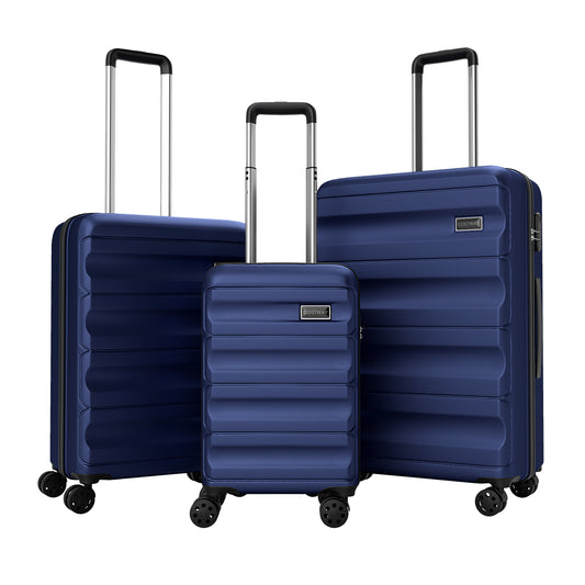 3-Piece Hardside Luggage Set 20/24/28 Inch Lightweight Hardside Suitcases, Navy Camping Navy at Gallery Canada
