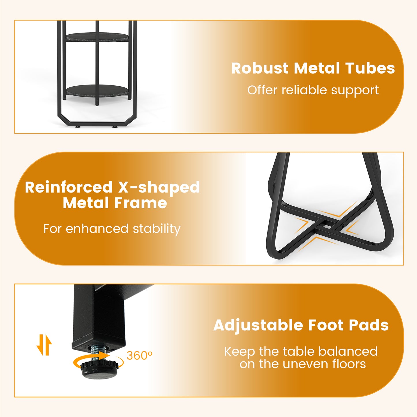 3-Piece Industrial Dining Table Set for Small Space, Black Dining Room Sets at Gallery Canada