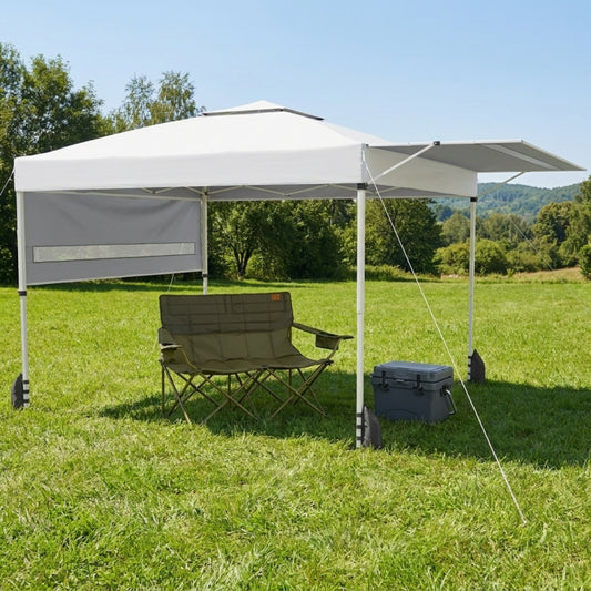 3-Piece Outdoor Adventure Bundle: Pop Up Canopy Tent 20Qt Cooler and Oversized Loveseat Camping White at Gallery Canada