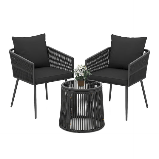 3-Piece Outdoor Furniture Set With Cushions, Porch Garden Patio Conversation Sets Options at Gallery Canada