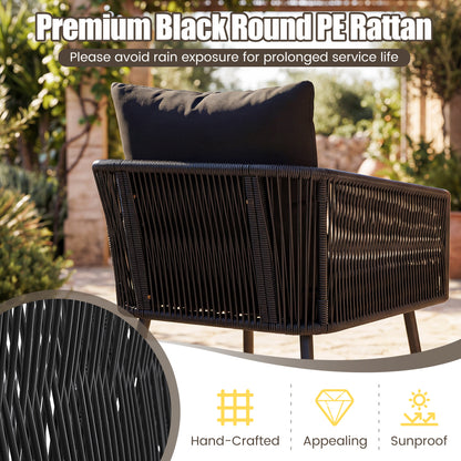 3-Piece Outdoor Furniture Set With Cushions, Porch Garden Patio Conversation Sets at Gallery Canada