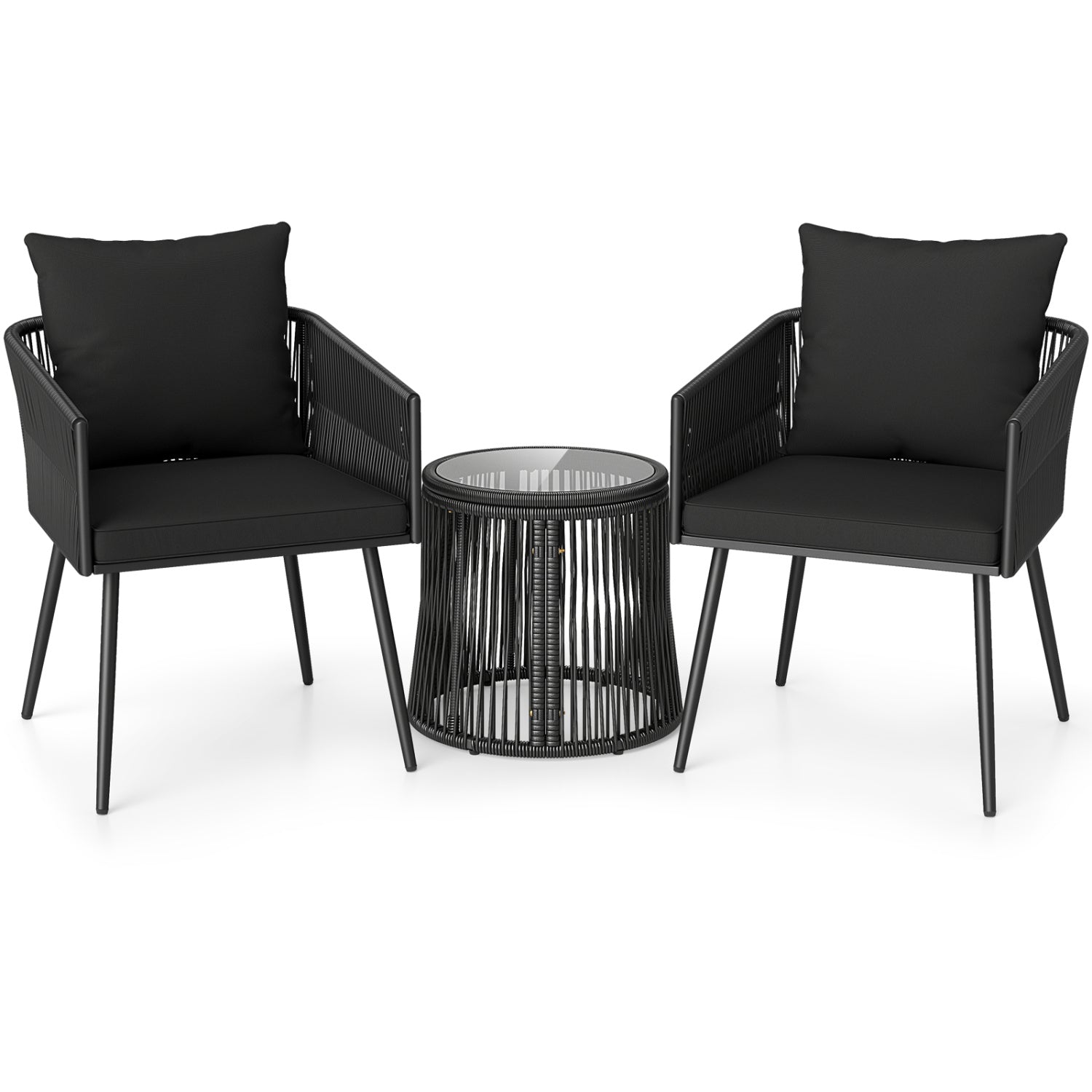 3-Piece Outdoor Furniture Set With Cushions, Porch Garden Patio Conversation Sets Options at Gallery Canada