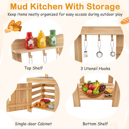 3-Piece Outdoor Kitchen Set, Mud Kitchen, BBQ Grill, Pizza Oven, Natural Play Kitchen Sets at Gallery Canada
