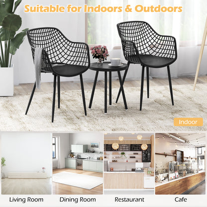 3 Piece Patio Chair Set, PP Seat Tabletop, Black Patio Conversation Sets at Gallery Canada