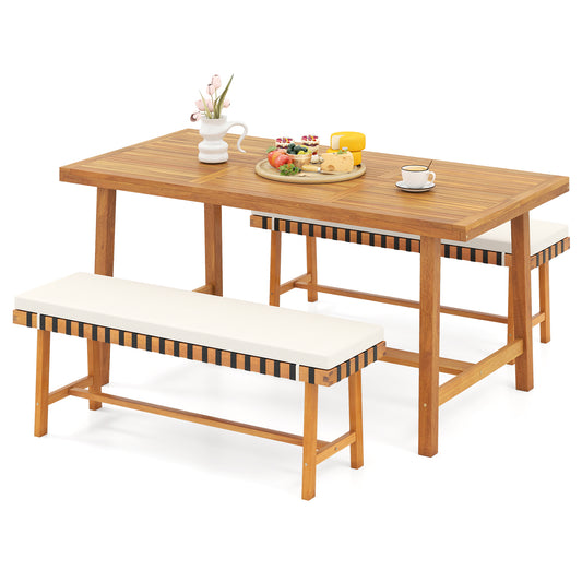 3-Piece Patio Dining Set, Farmhouse Furniture For 4 Patio Dining Sets Options at Gallery Canada