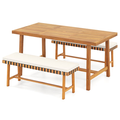 3-Piece Patio Dining Set for 4 People Farmhouse Furniture Patio Dining Sets at Gallery Canada