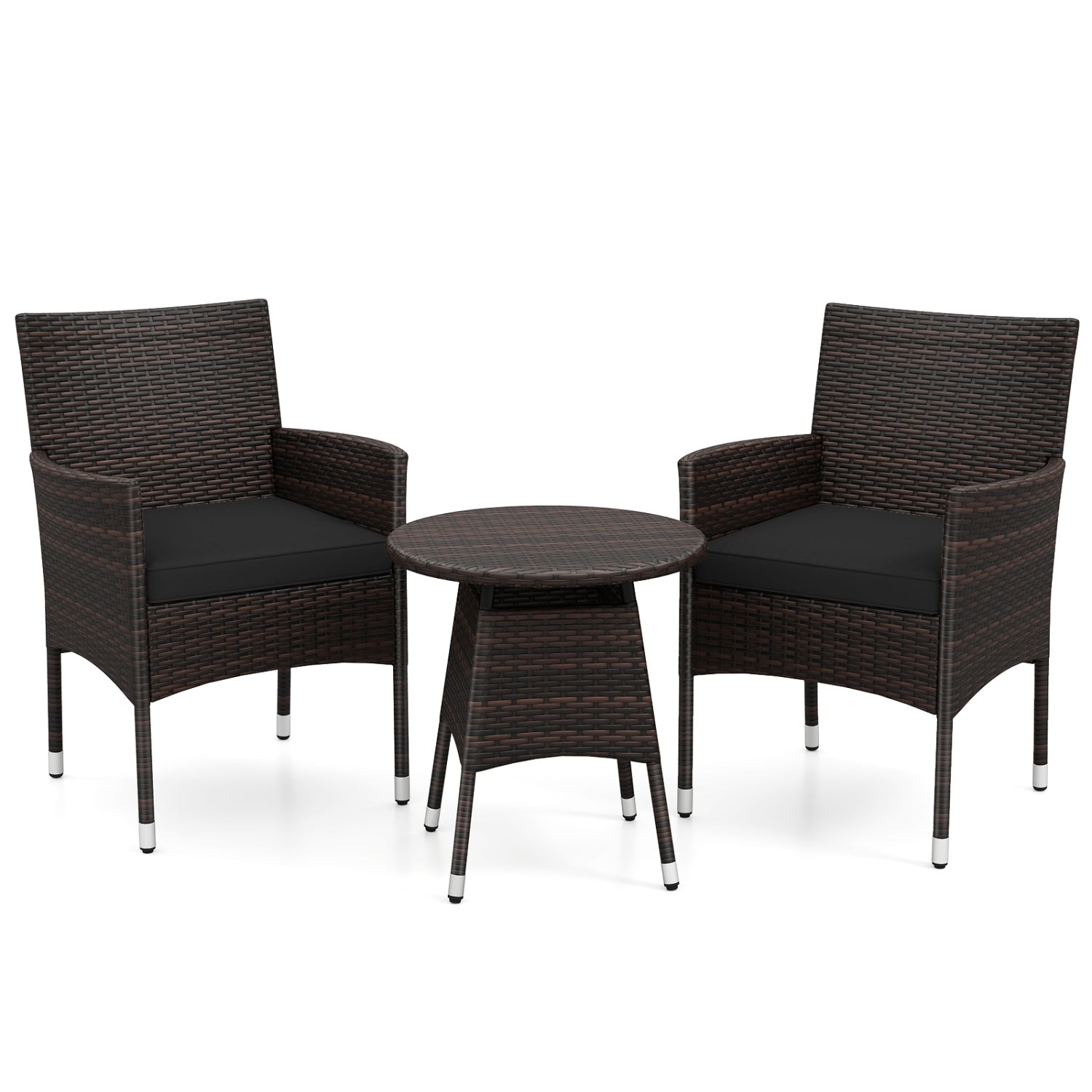 3 Piece Patio Furniture Set, Bistro Set For Porch, Black Patio Conversation Sets at Gallery Canada