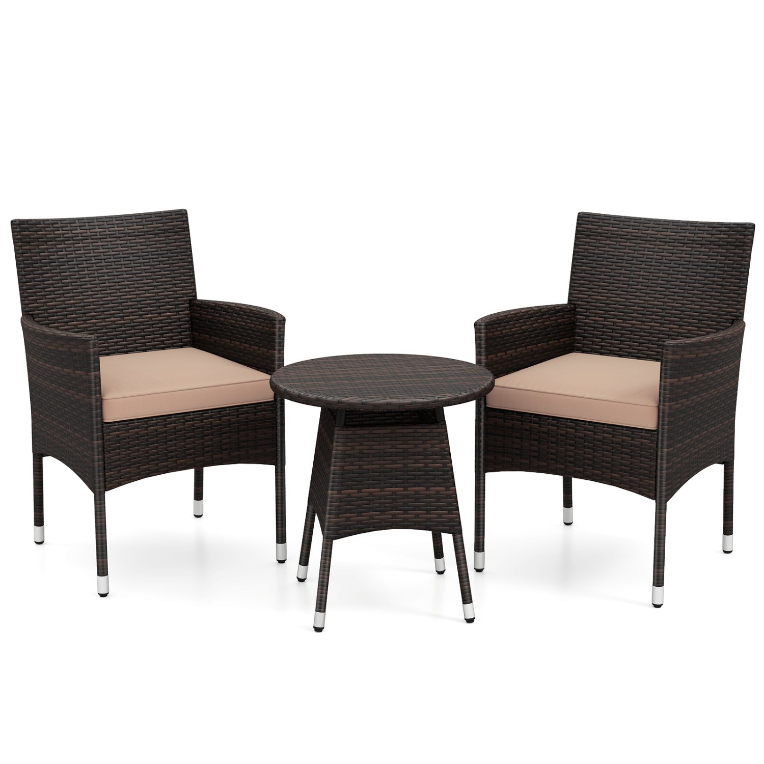 3 Piece Patio Furniture Set, Bistro Set For Porch, Beige Patio Conversation Sets at Gallery Canada
