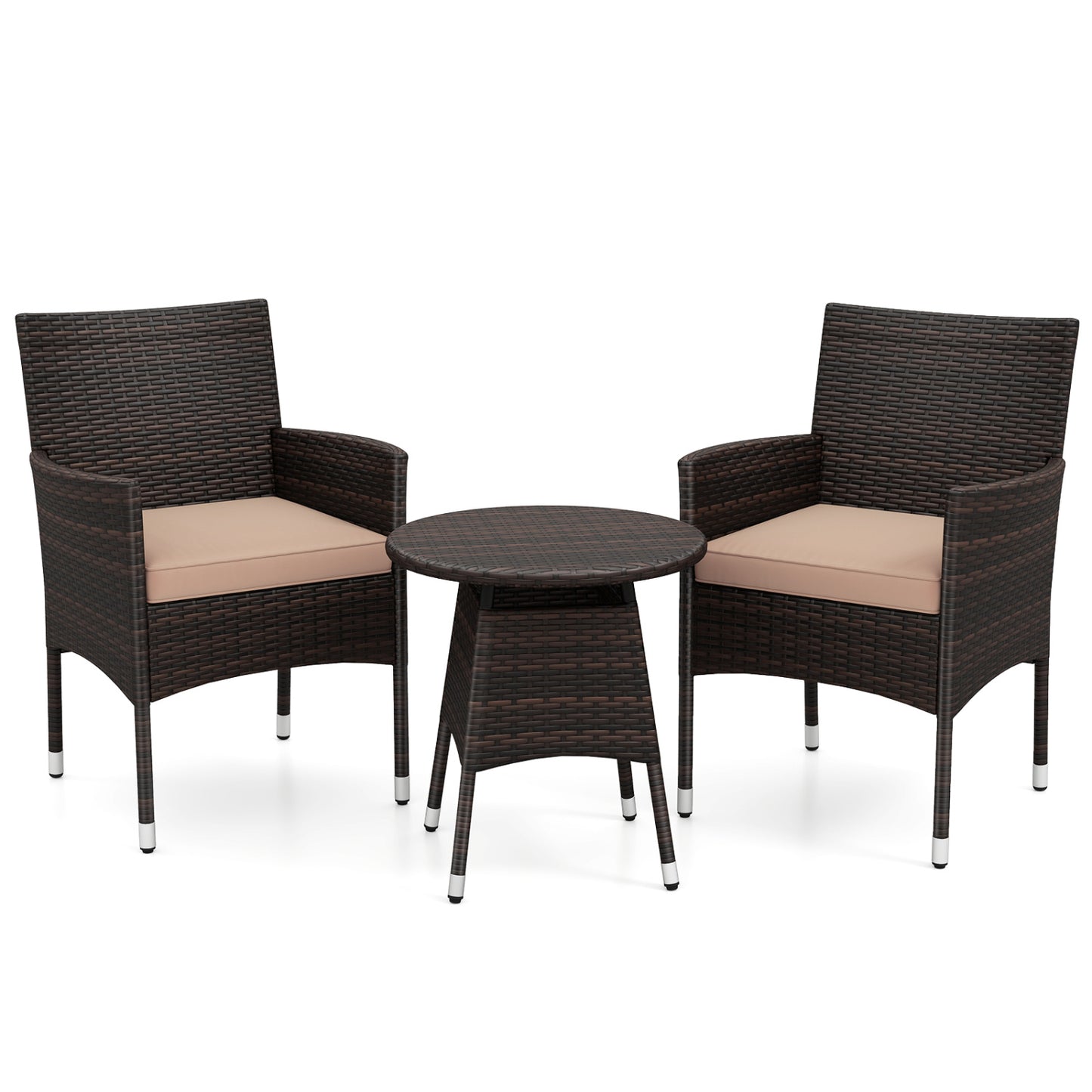 3 Piece Patio Furniture Set, Bistro Set For Porch, Beige Patio Conversation Sets at Gallery Canada