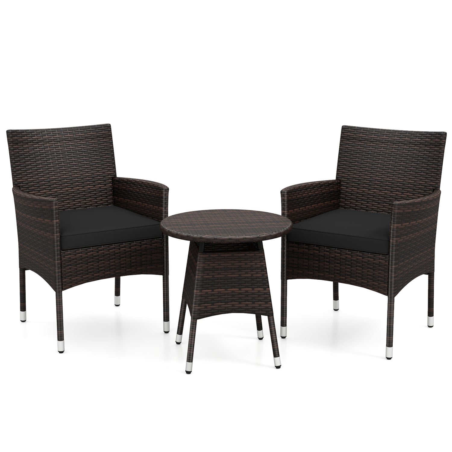 3 Piece Patio Furniture Set, Bistro Set For Porch, Black Patio Conversation Sets at Gallery Canada