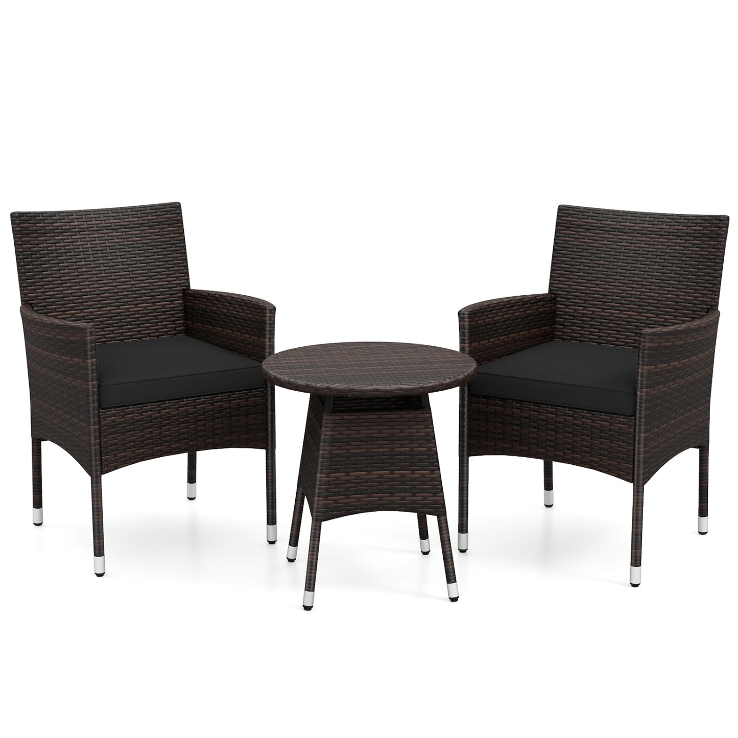 3 Piece Patio Furniture Set, Bistro Set For Porch, Black Patio Conversation Sets at Gallery Canada