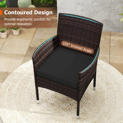 3 Piece Patio Furniture Set, Bistro Set For Porch, Black Patio Conversation Sets at Gallery Canada