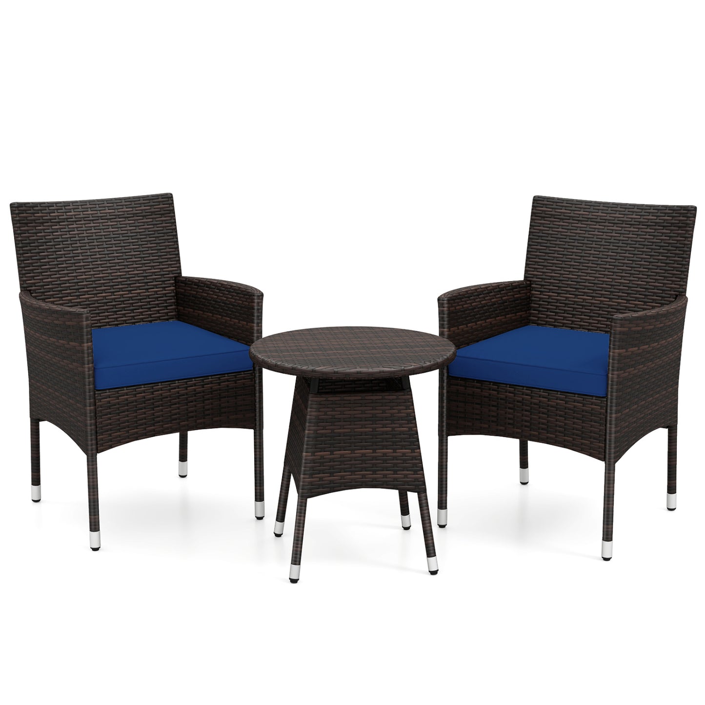 3 Piece Patio Furniture Set, Bistro Set, Navy Patio Conversation Sets at Gallery Canada