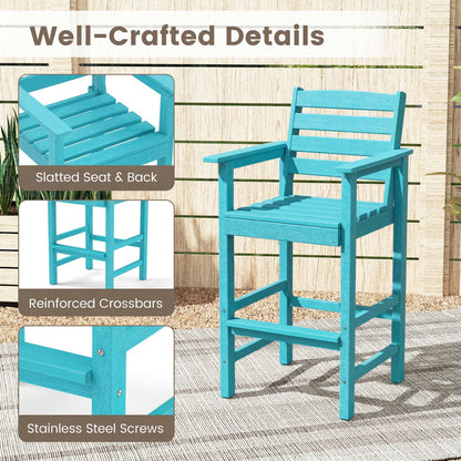 3-Piece Patio Bar Set With Square High-Top Table, Turquoise Patio Furniture Sets at Gallery Canada
