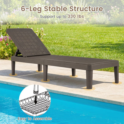 3-Piece Patio Set, 2 Adjustable Lounger Chairs, Rattan Side Table Outdoor Chaise Lounges at Gallery Canada