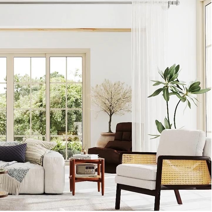 3-Piece Rattan Living Room Furniture Set with Tempered Glass Tabletop and Accent Chair Living Room at Gallery Canada