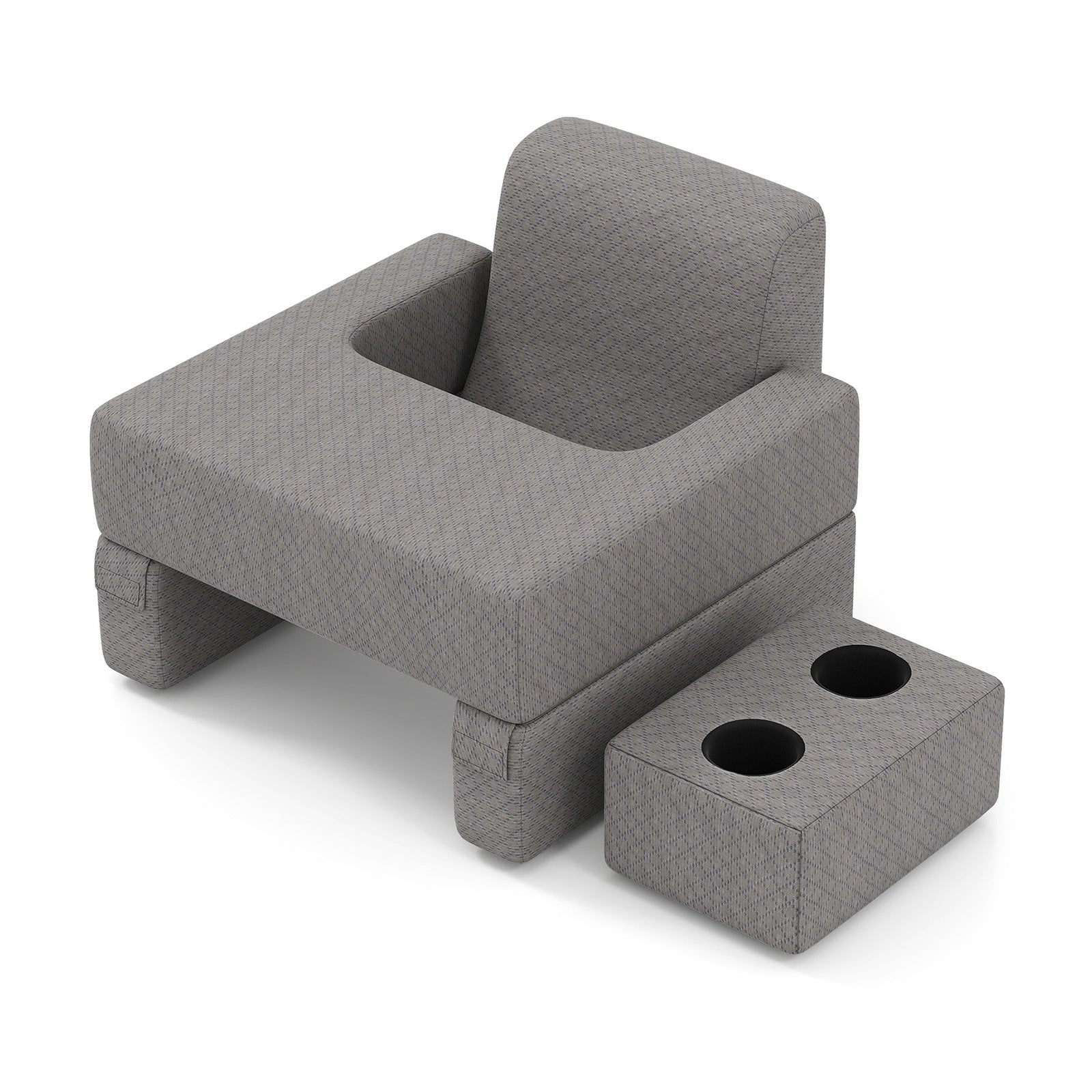 3-Piece Reading Pillow Set Extra Large Lap Desk with Coaster, Gray Bedding Gray at Gallery Canada