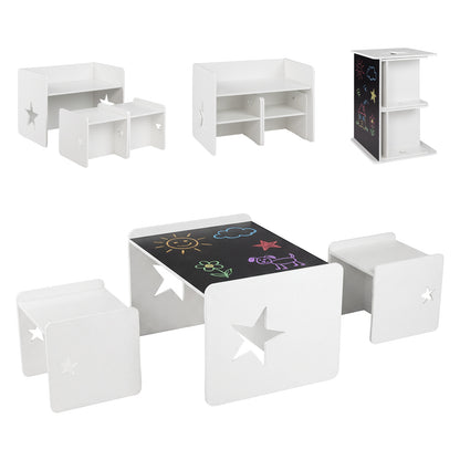Kids Table And Chair Set, 3 Pieces, White Kids Table & Chair Sets White at Gallery Canada